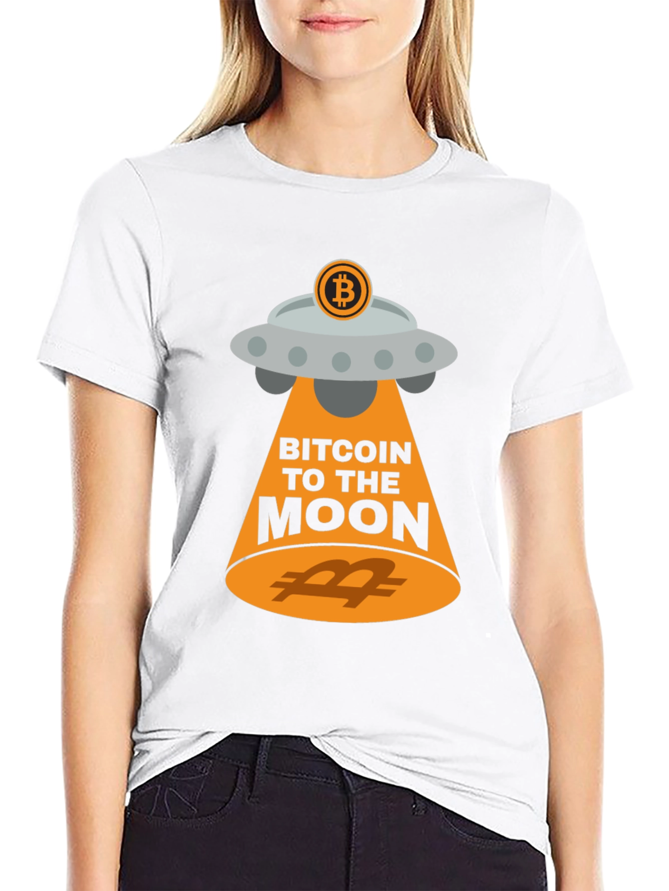 Bitcoin to the Moon Graphic T-Shirt