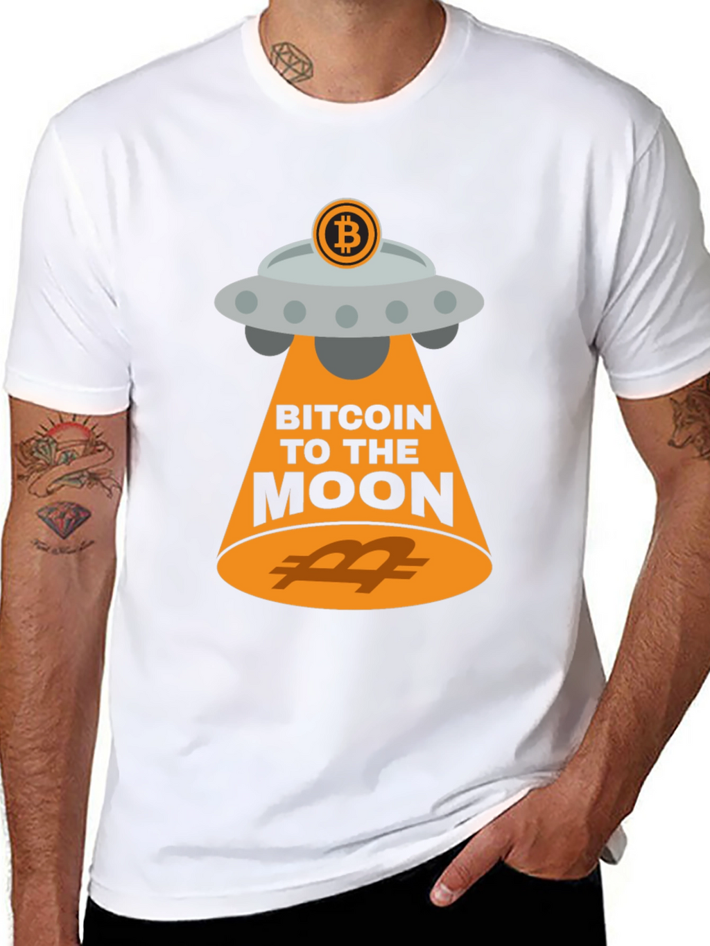 Bitcoin to the Moon Graphic T-Shirt
