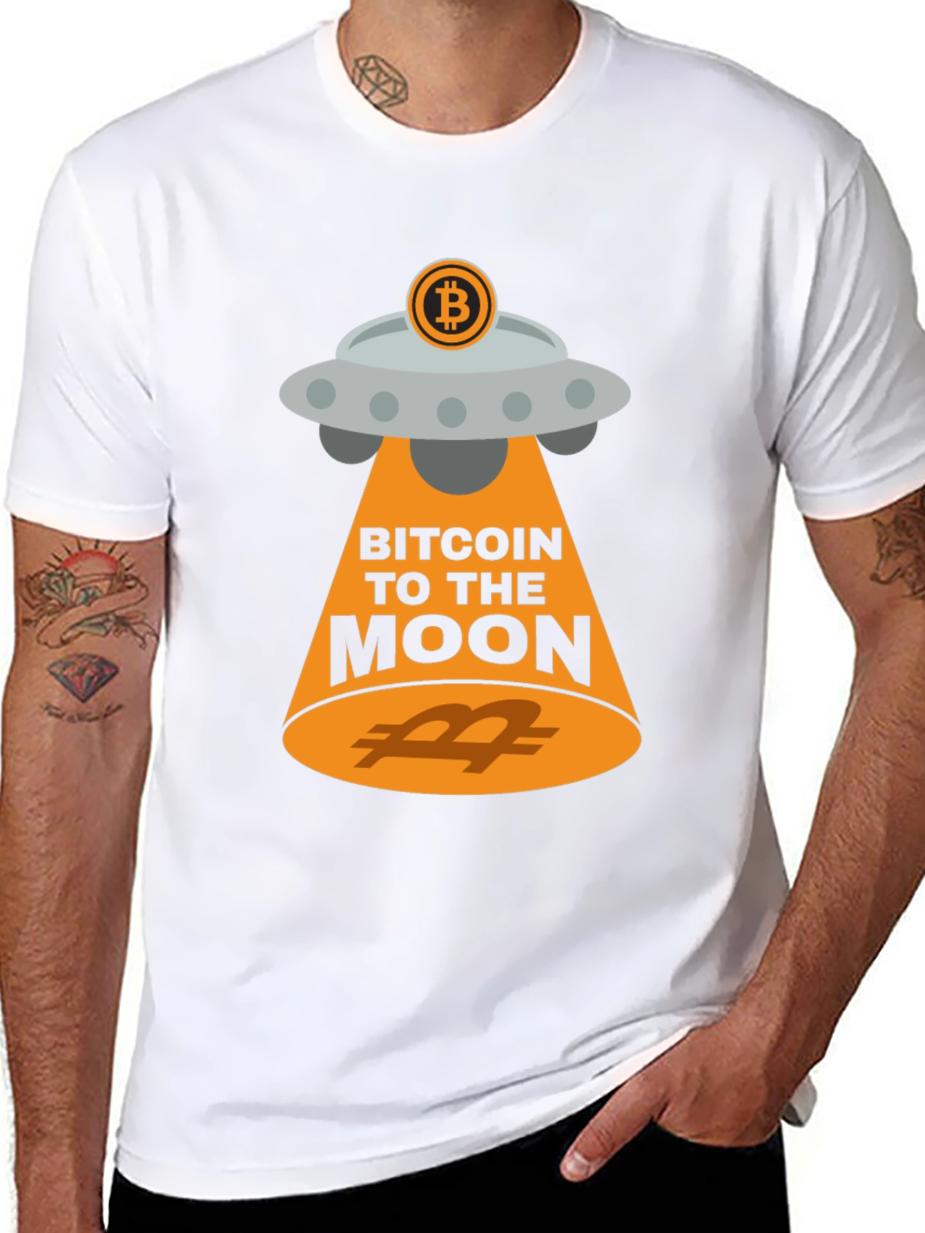 Bitcoin to the Moon Graphic T-Shirt