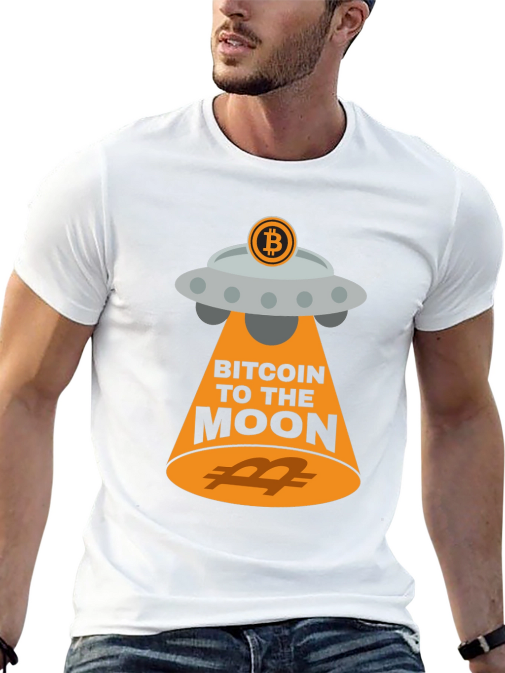 Bitcoin to the Moon Graphic T-Shirt