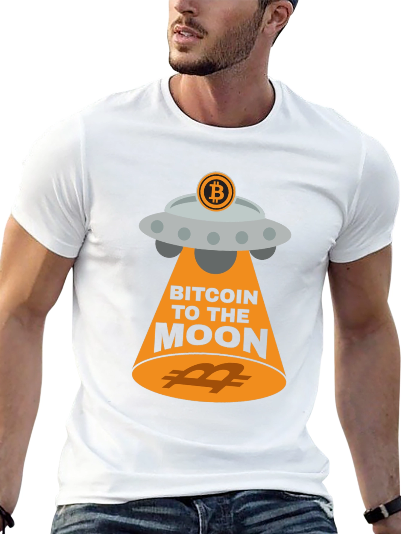 Bitcoin to the Moon Graphic T-Shirt