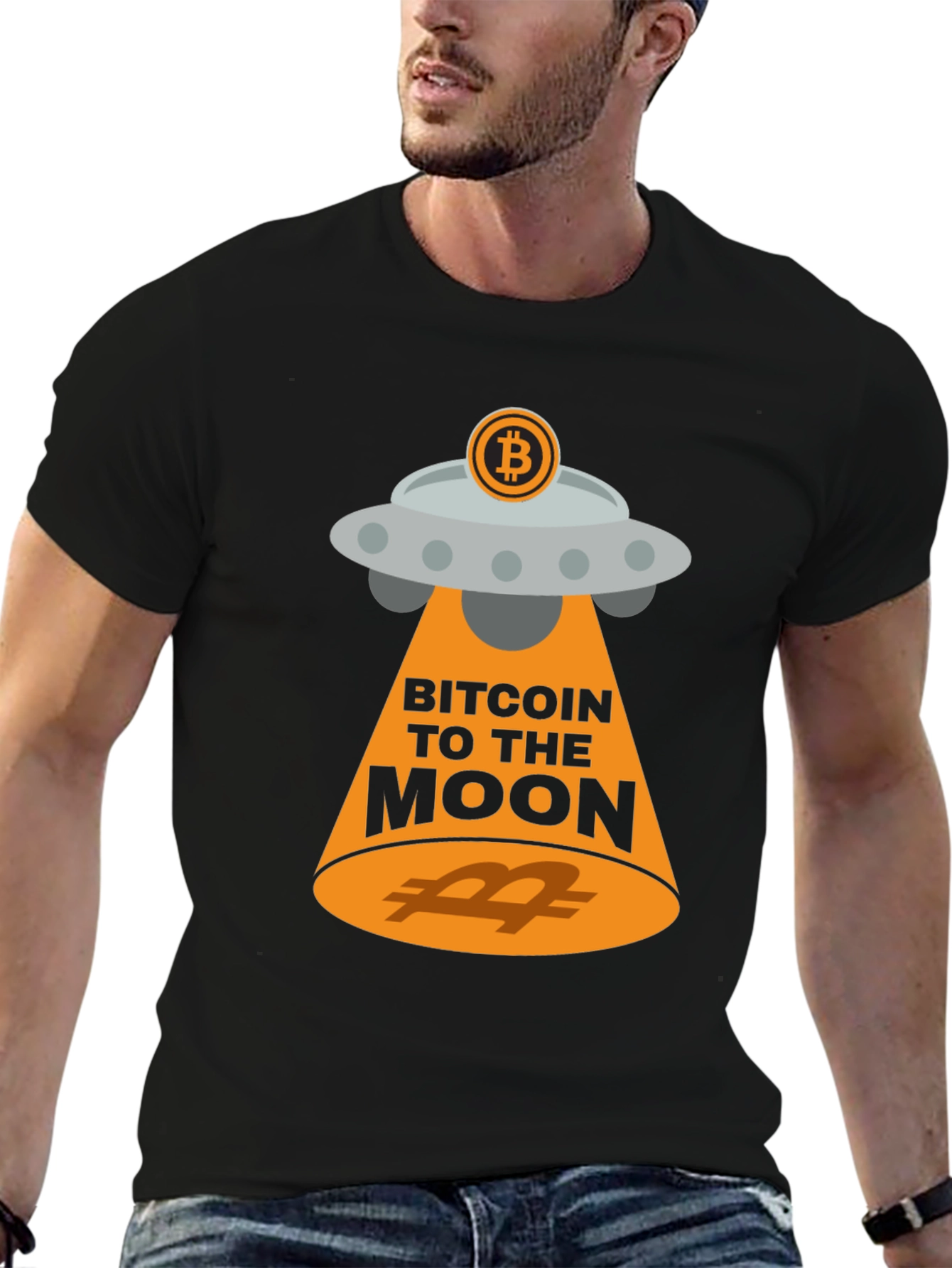 Bitcoin to the Moon Graphic T-Shirt