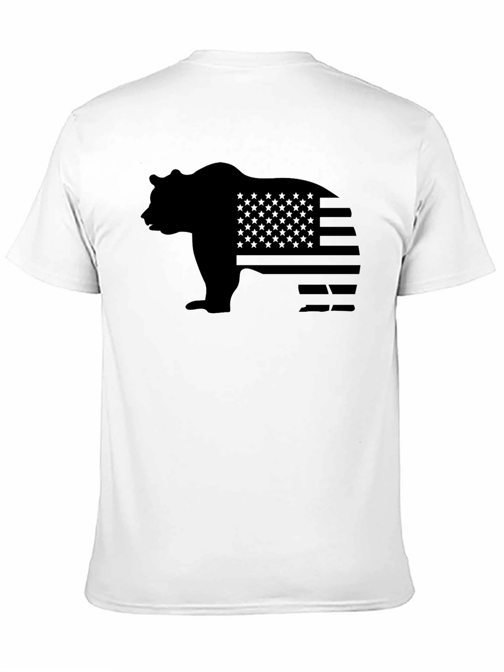 American Bear Silhouette T-Shirt - Patriotic Design