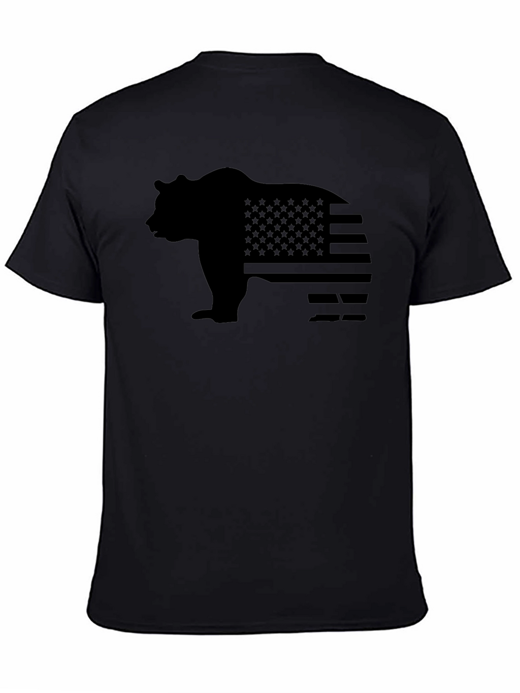 American Bear Silhouette T-Shirt - Patriotic Design