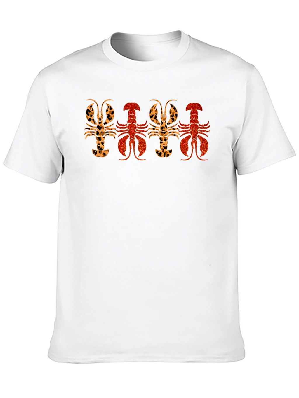 Lobster Print Crew Neck T-Shirt