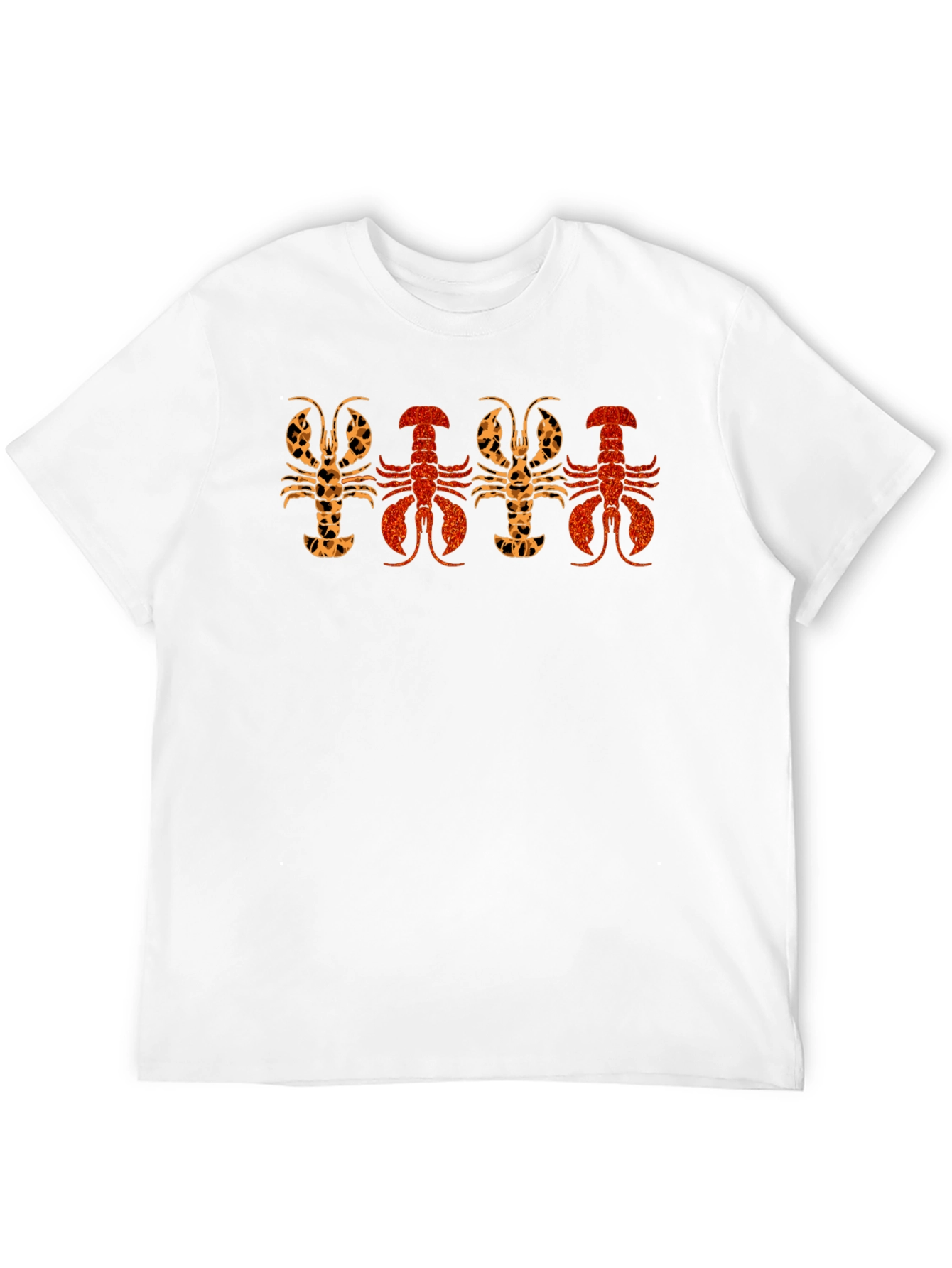 Lobster Print Crew Neck T-Shirt
