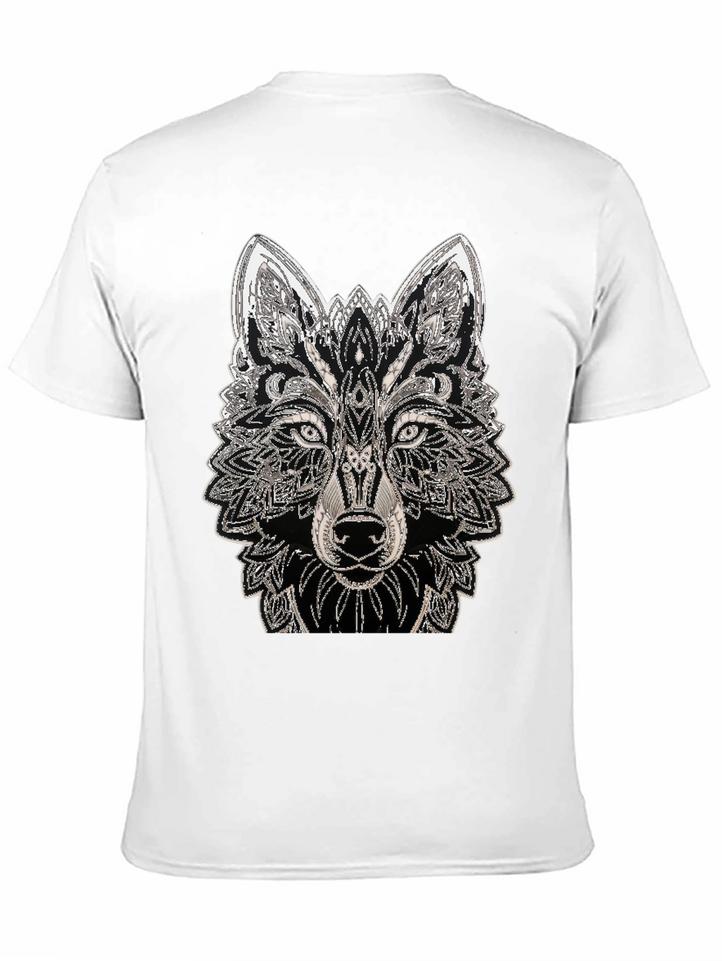 Wolf Graphic Tee - Black Cotton T-Shirt