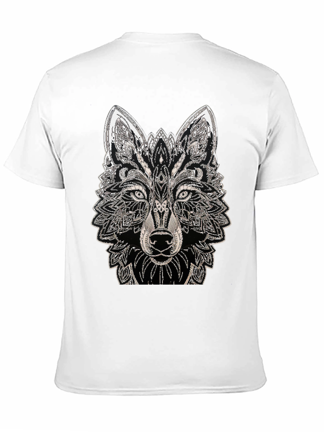 Wolf Graphic Tee - Black Cotton T-Shirt