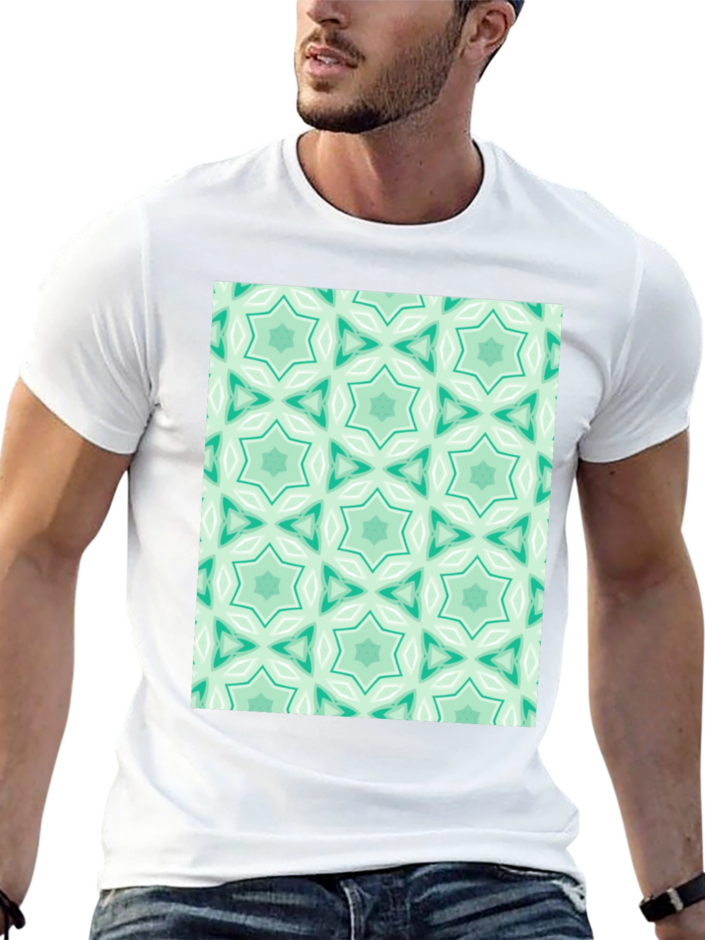 Patterned Graphic Print Tee