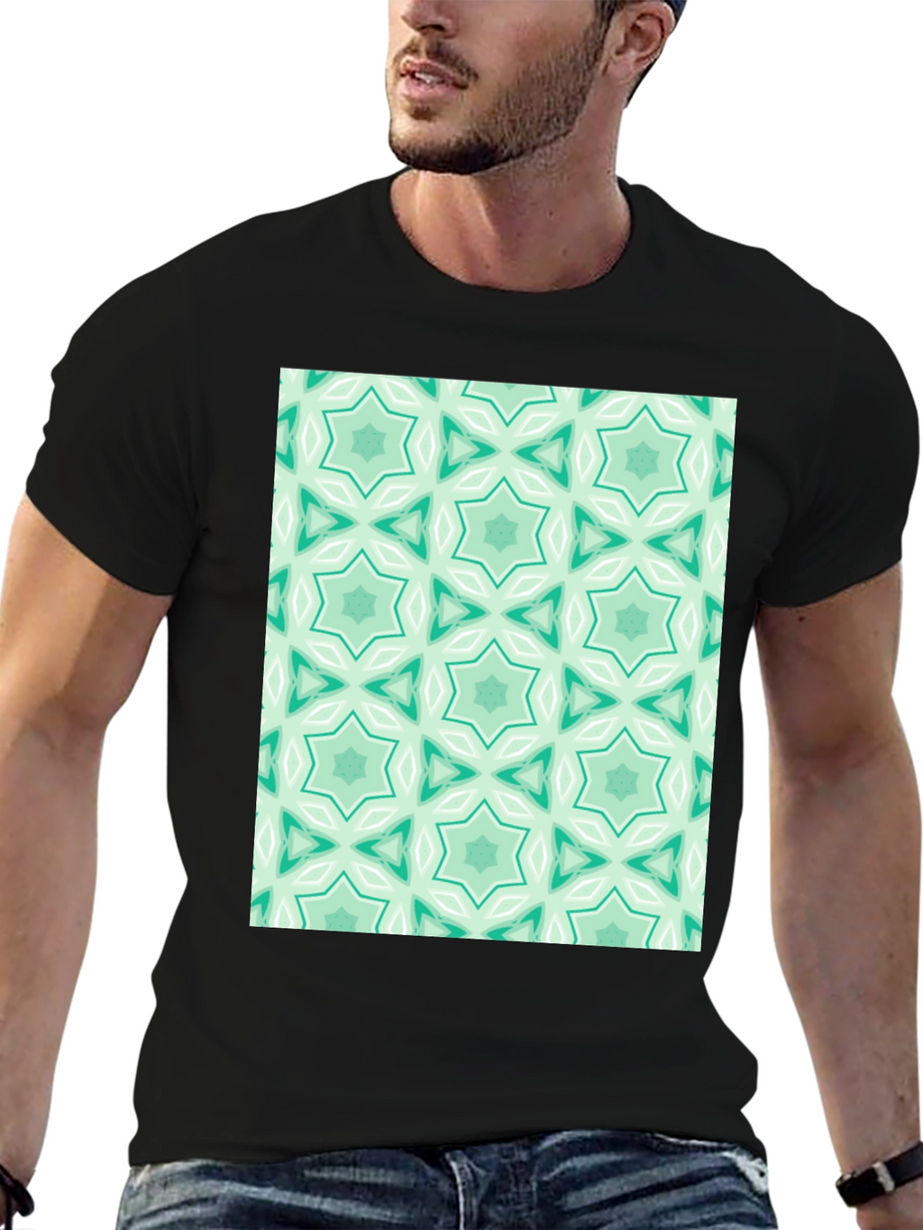 Patterned Graphic Print Tee