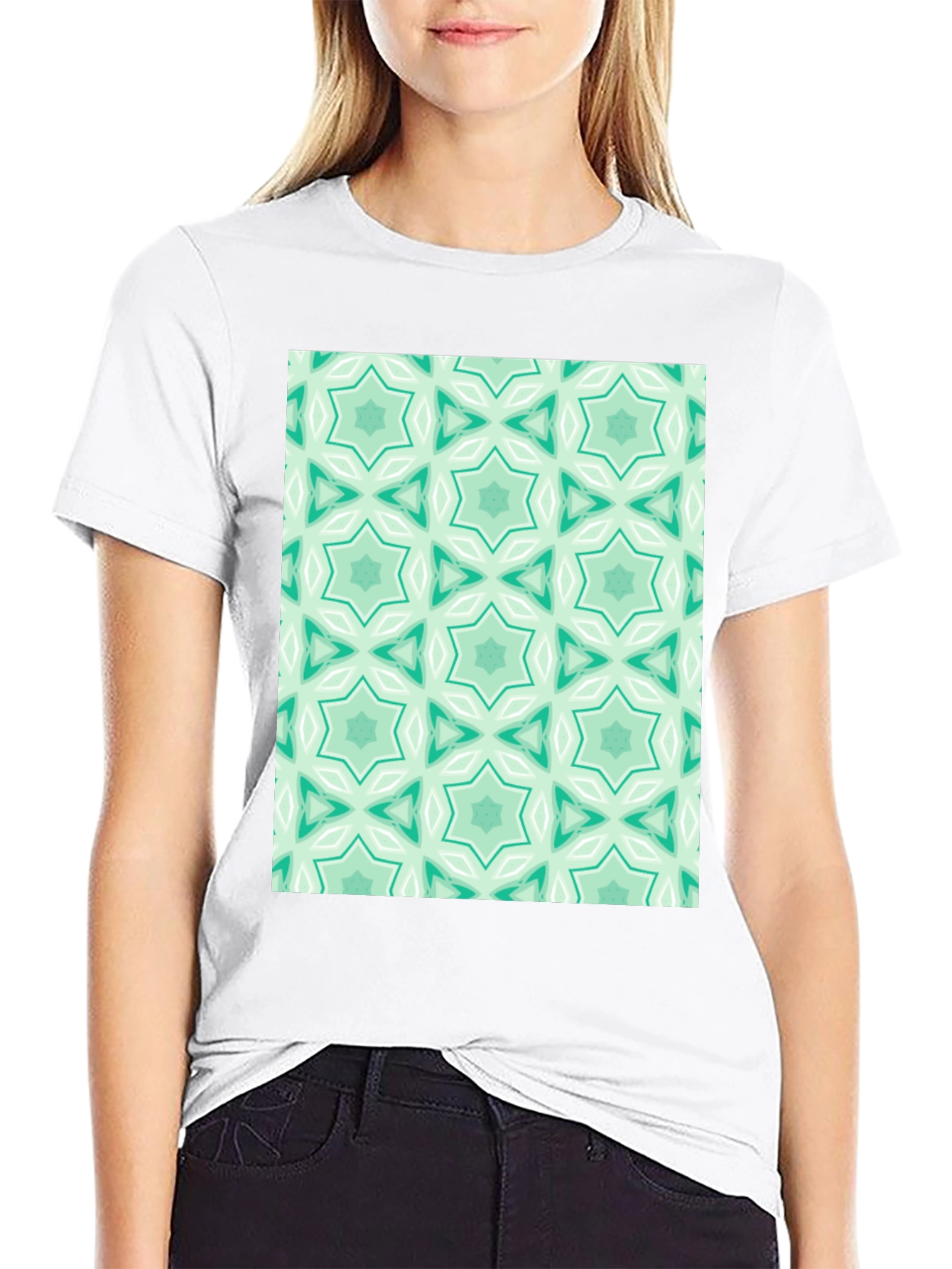 Patterned Graphic Print Tee