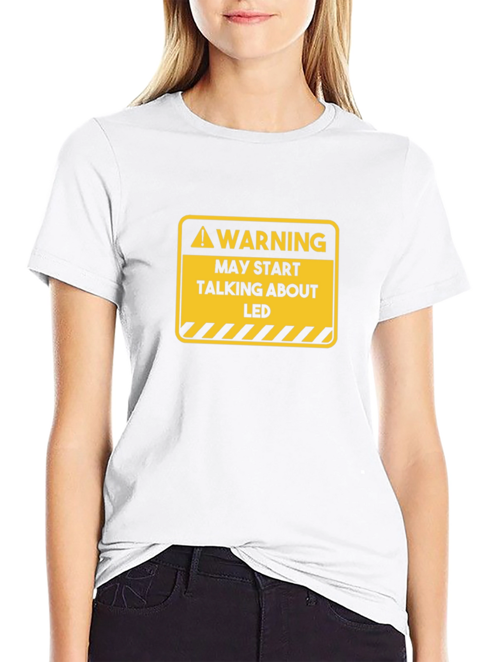 Warning May Start Talking About LED T-Shirt