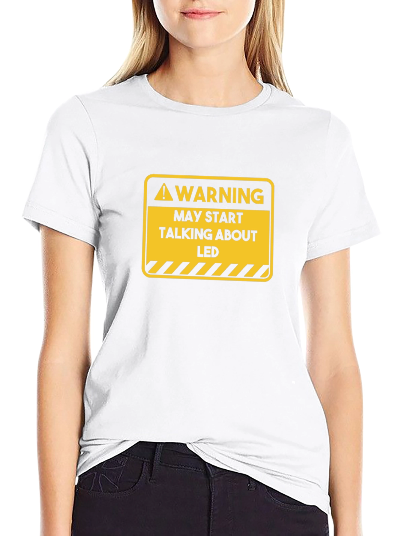 Warning May Start Talking About LED T-Shirt