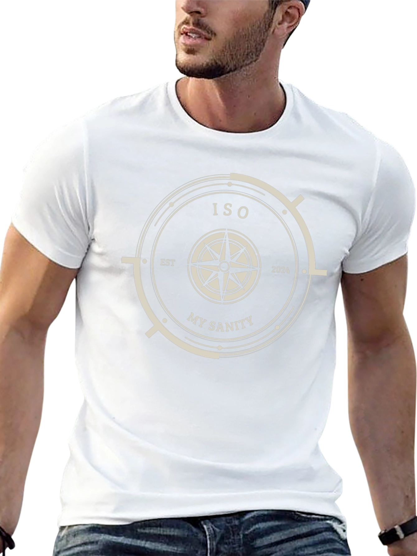 ISO My Sanity Black T-Shirt Compass Design