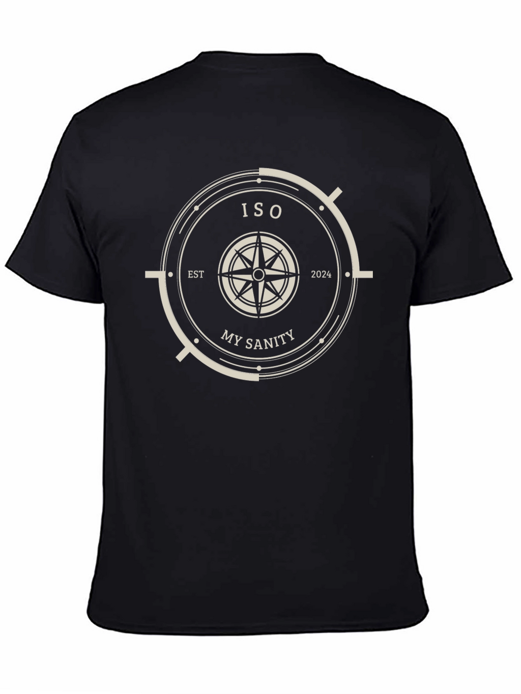 ISO My Sanity Black T-Shirt Compass Design