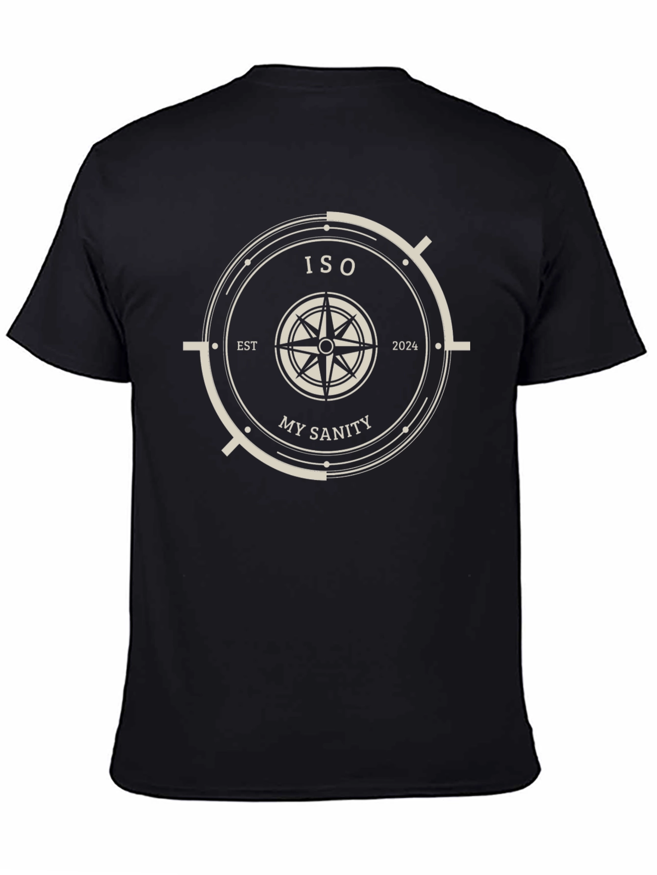 ISO My Sanity Black T-Shirt Compass Design