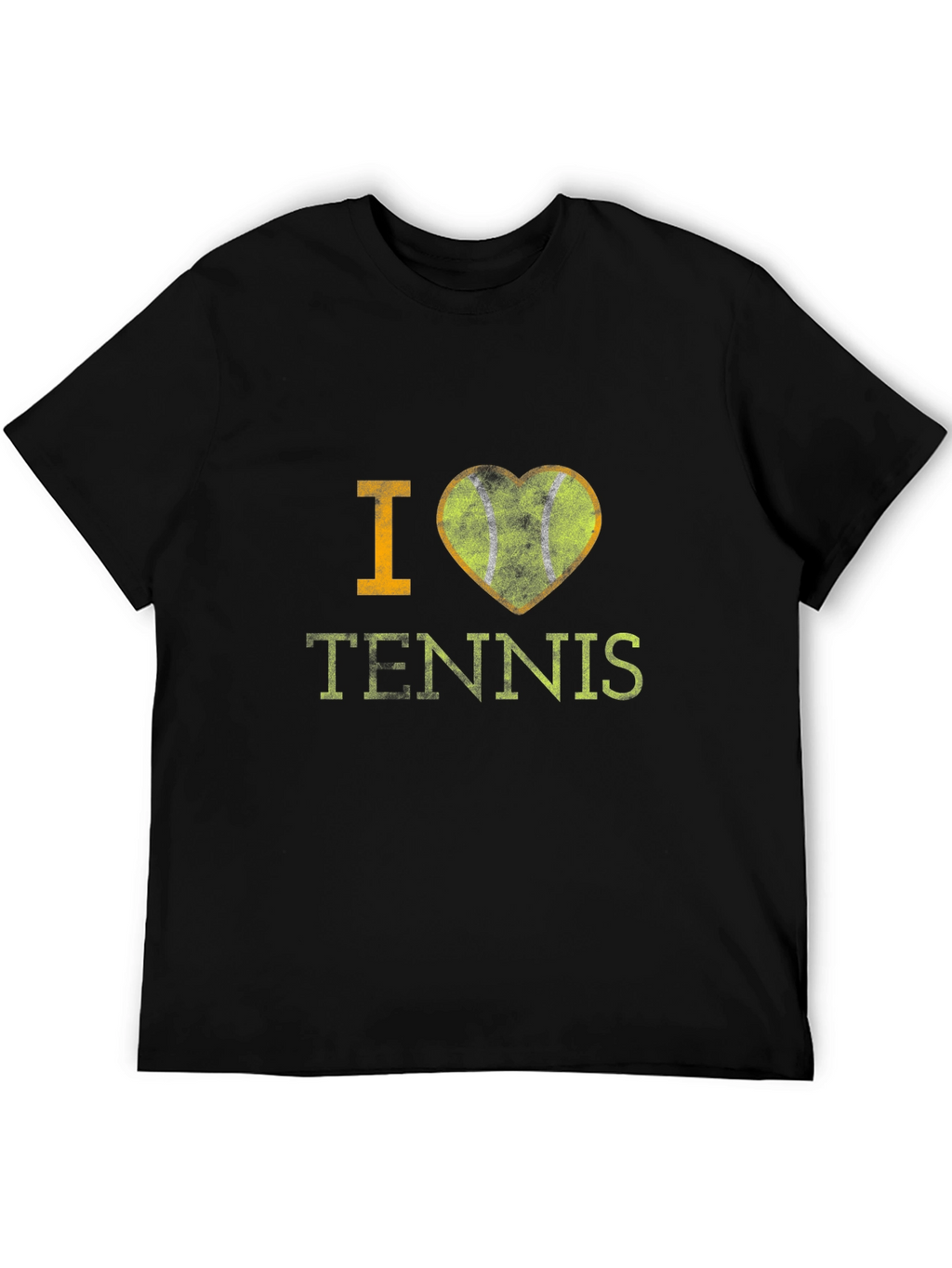 I Love Tennis Graphic T-Shirt - Black