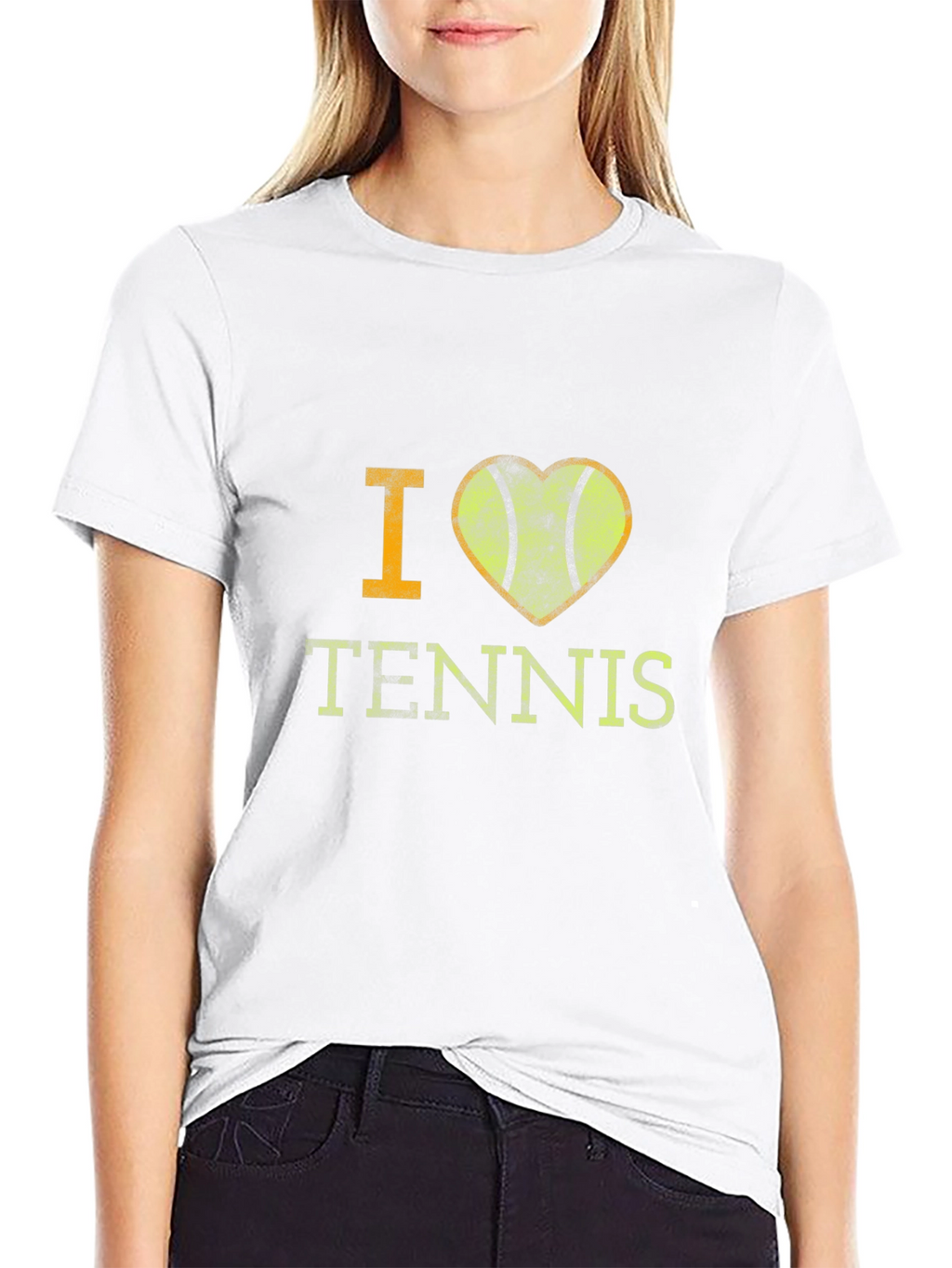 I Love Tennis Graphic T-Shirt - Black