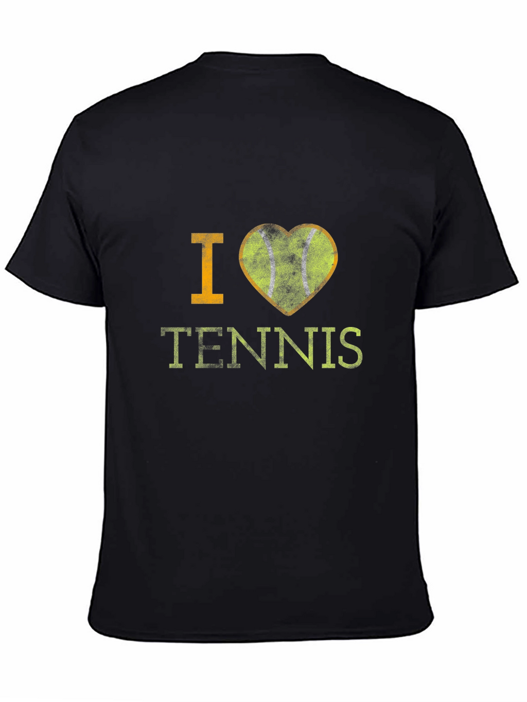 I Love Tennis Graphic T-Shirt - Black