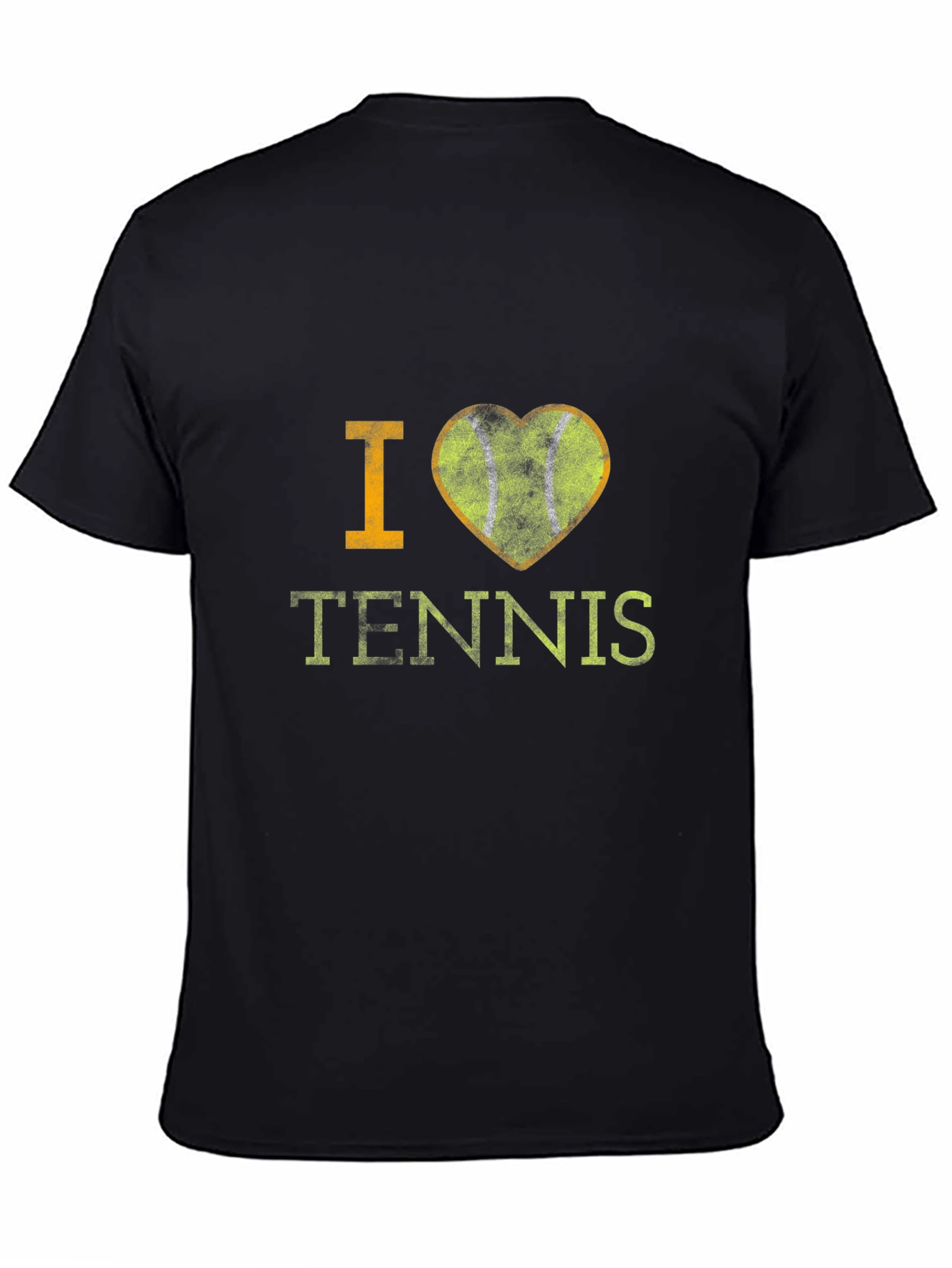 I Love Tennis Graphic T-Shirt - Black