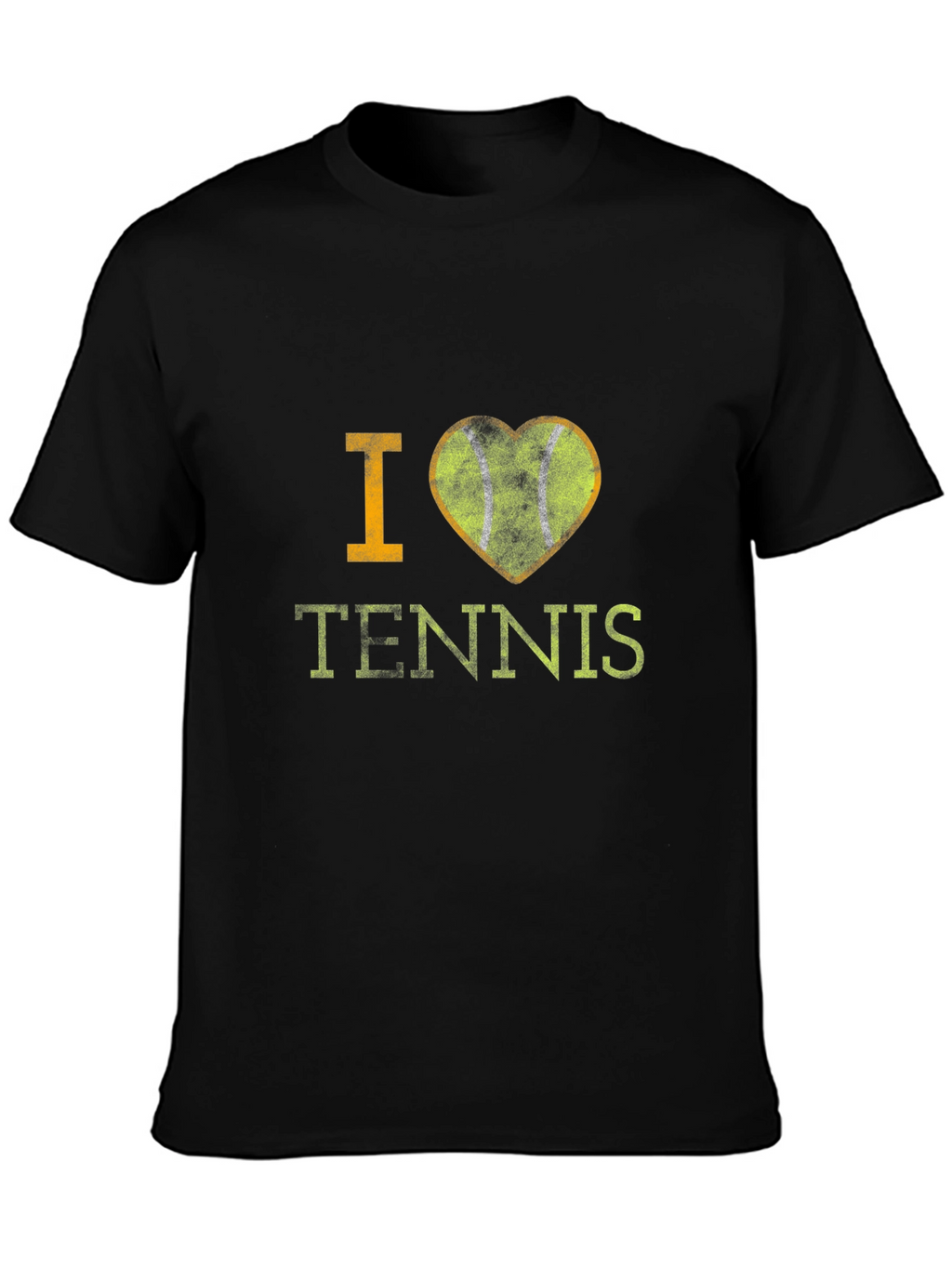 I Love Tennis Graphic T-Shirt - Black