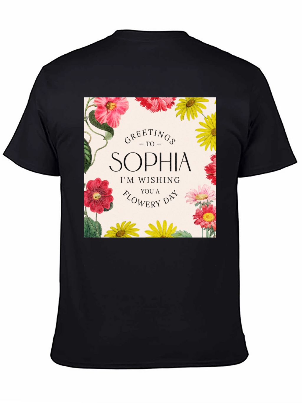 Personalized Sophia Floral T-Shirt
