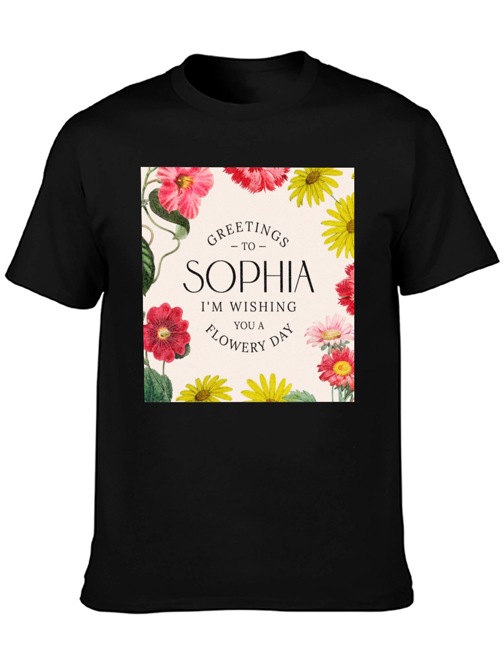 Personalized Sophia Floral T-Shirt