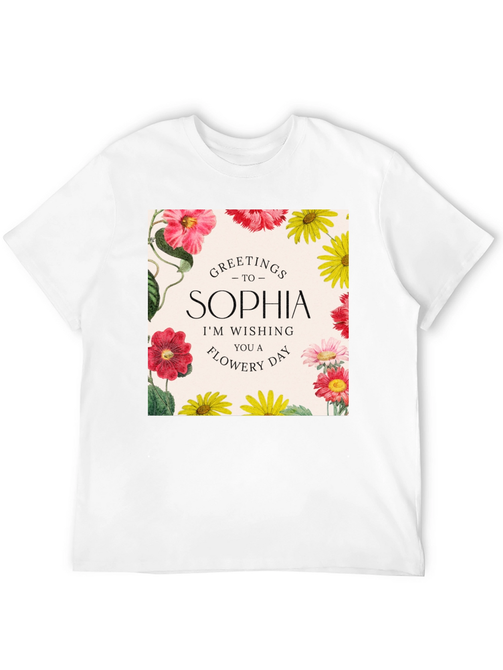 Personalized Sophia Floral T-Shirt