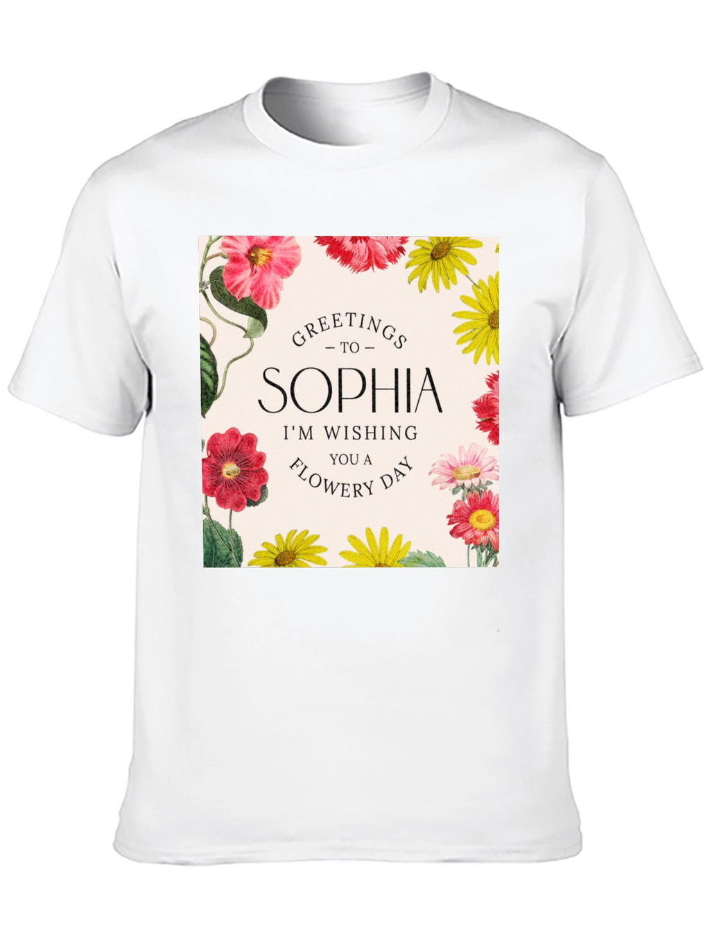Personalized Sophia Floral T-Shirt