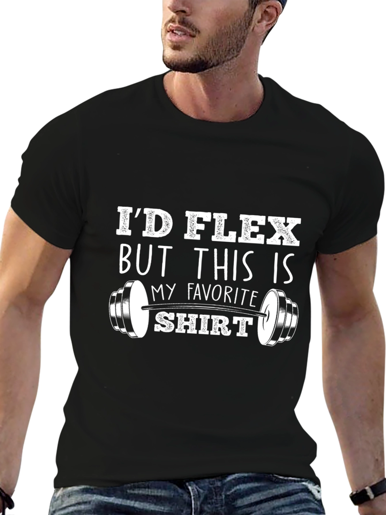 Id Flex But This Is My Favorite Shirt - Black T-Shirt