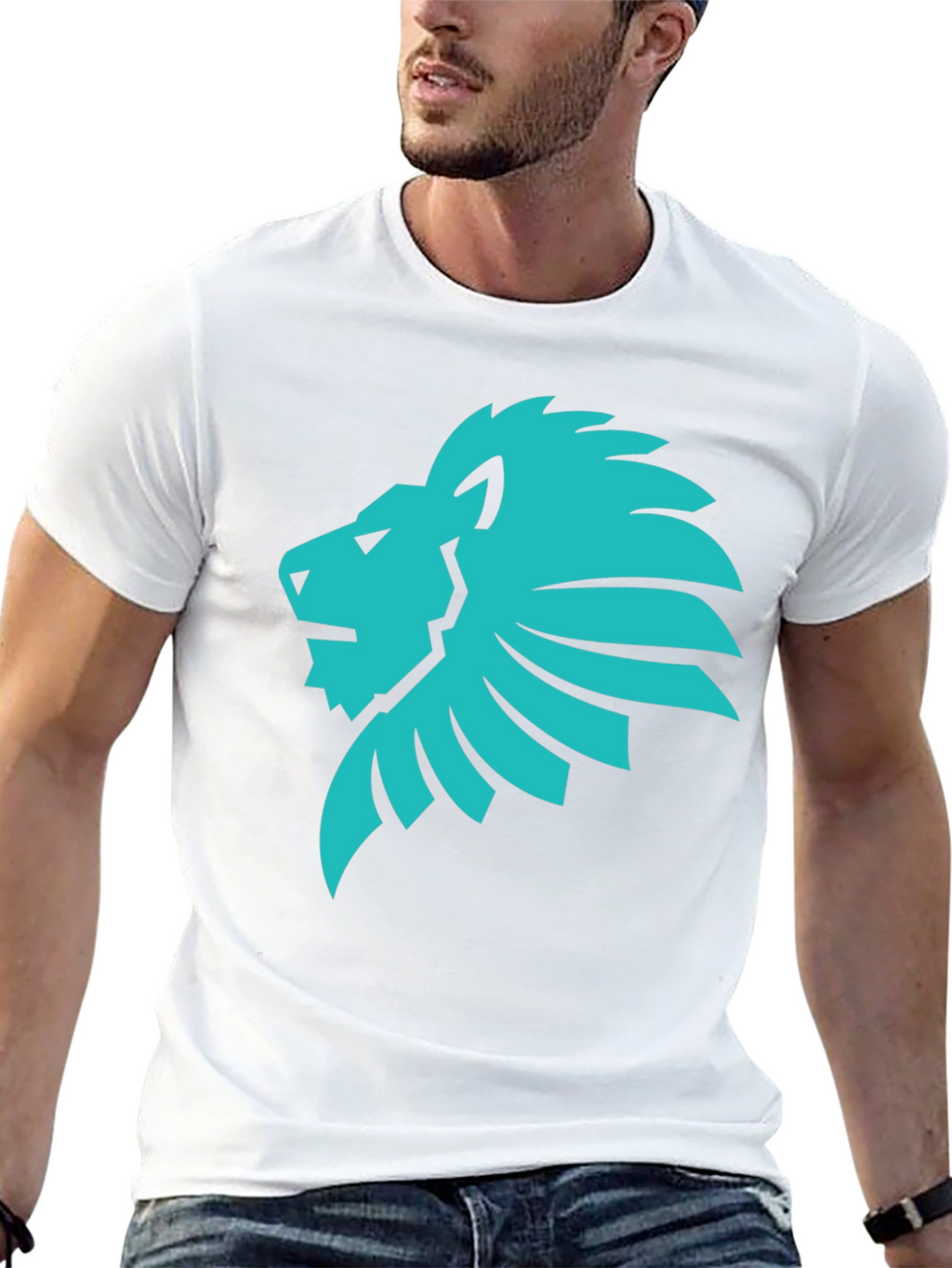 Lion Graphic Tee - Cool Black T-Shirt
