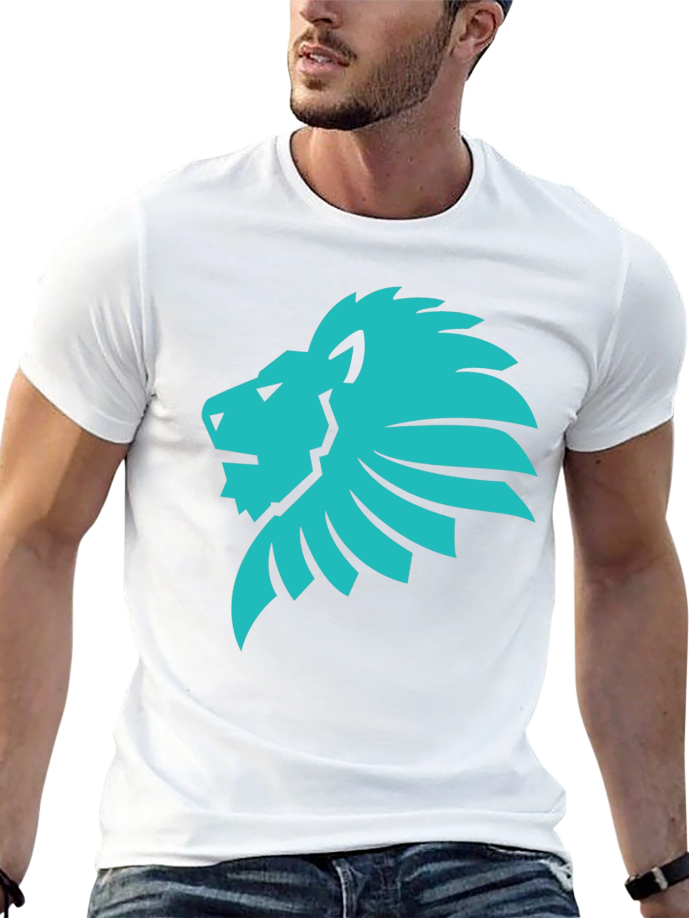 Lion Graphic Tee - Cool Black T-Shirt