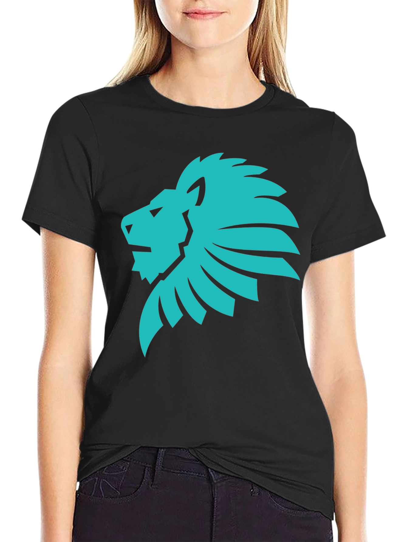 Lion Graphic Tee - Cool Black T-Shirt