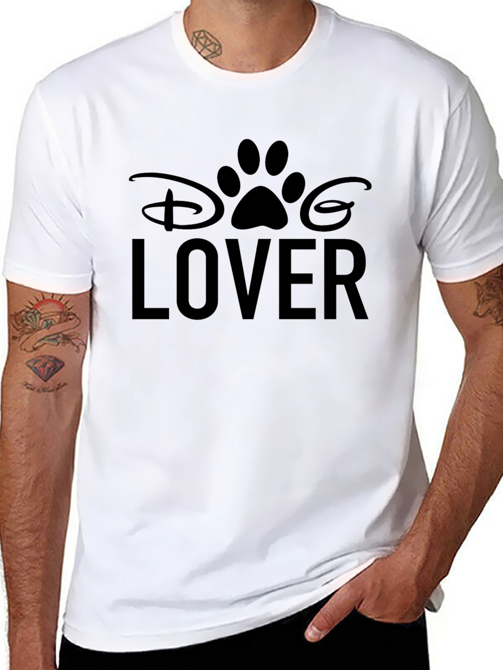 Disney Dog Lover Graphic Tee - Black Unisex T-Shirt