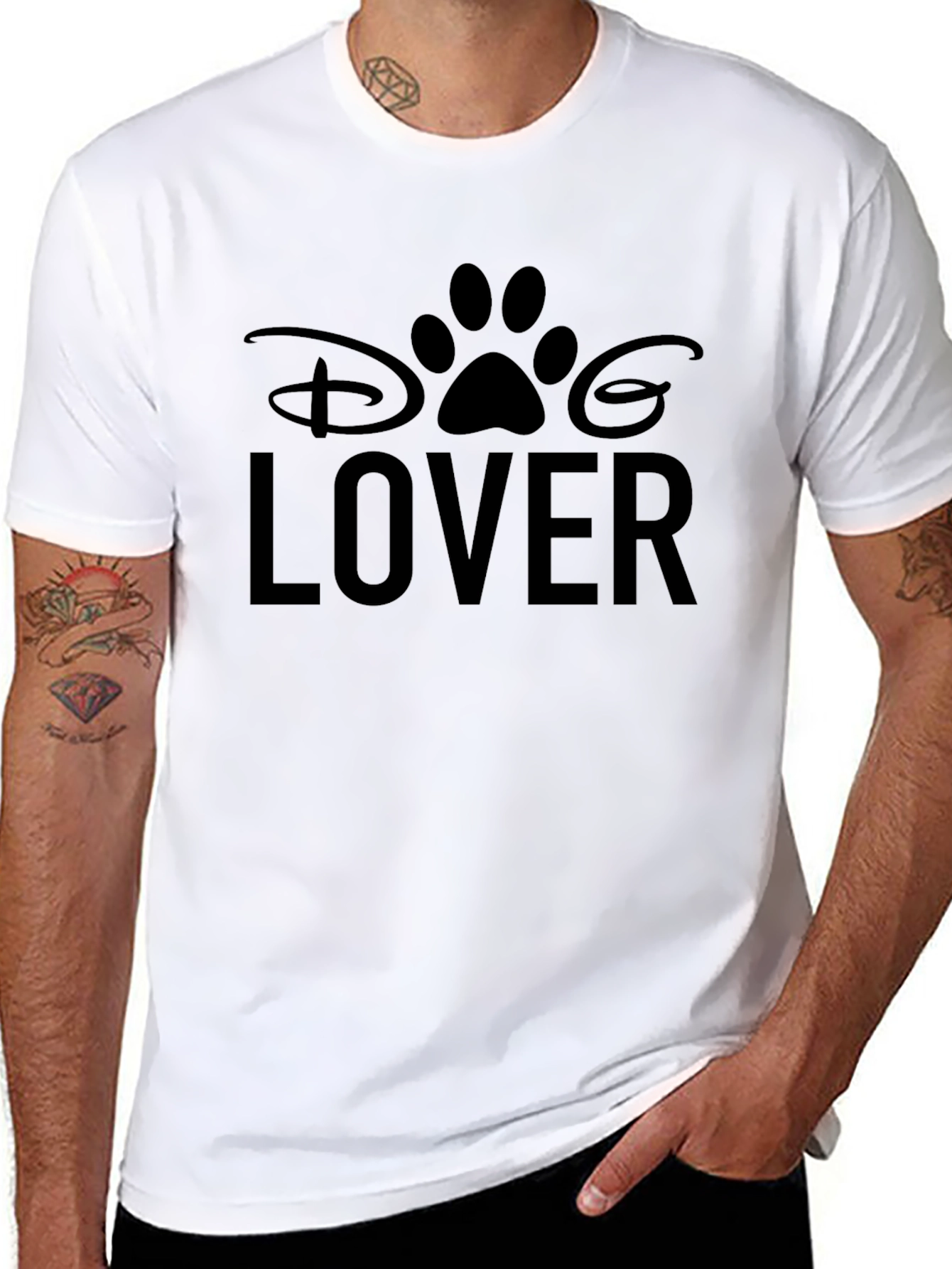 Disney Dog Lover Graphic Tee - Black Unisex T-Shirt