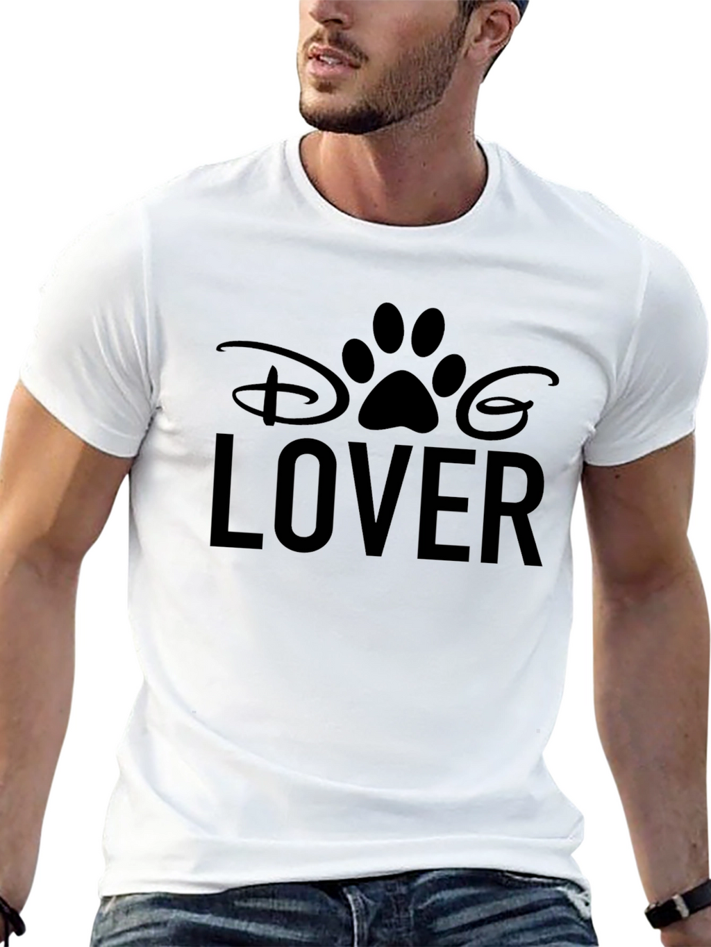 Disney Dog Lover Graphic Tee - Black Unisex T-Shirt