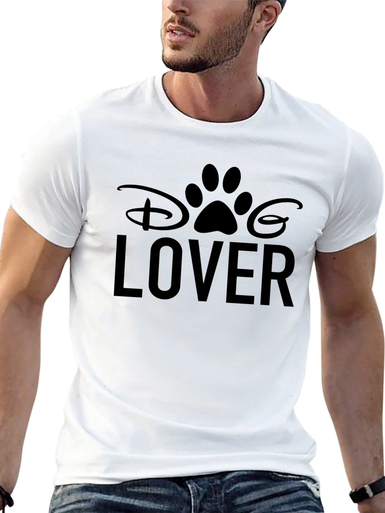 Disney Dog Lover Graphic Tee - Black Unisex T-Shirt
