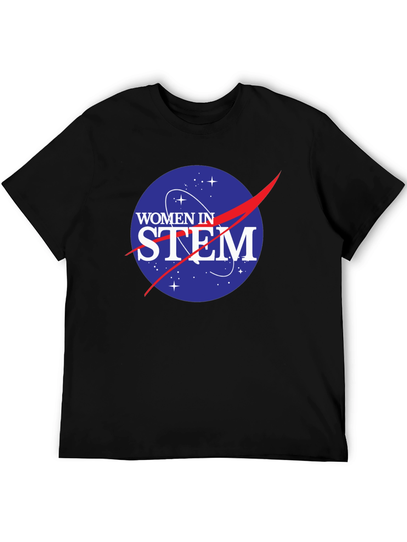 Women in STEM Black T-Shirt - Science & Space Tee
