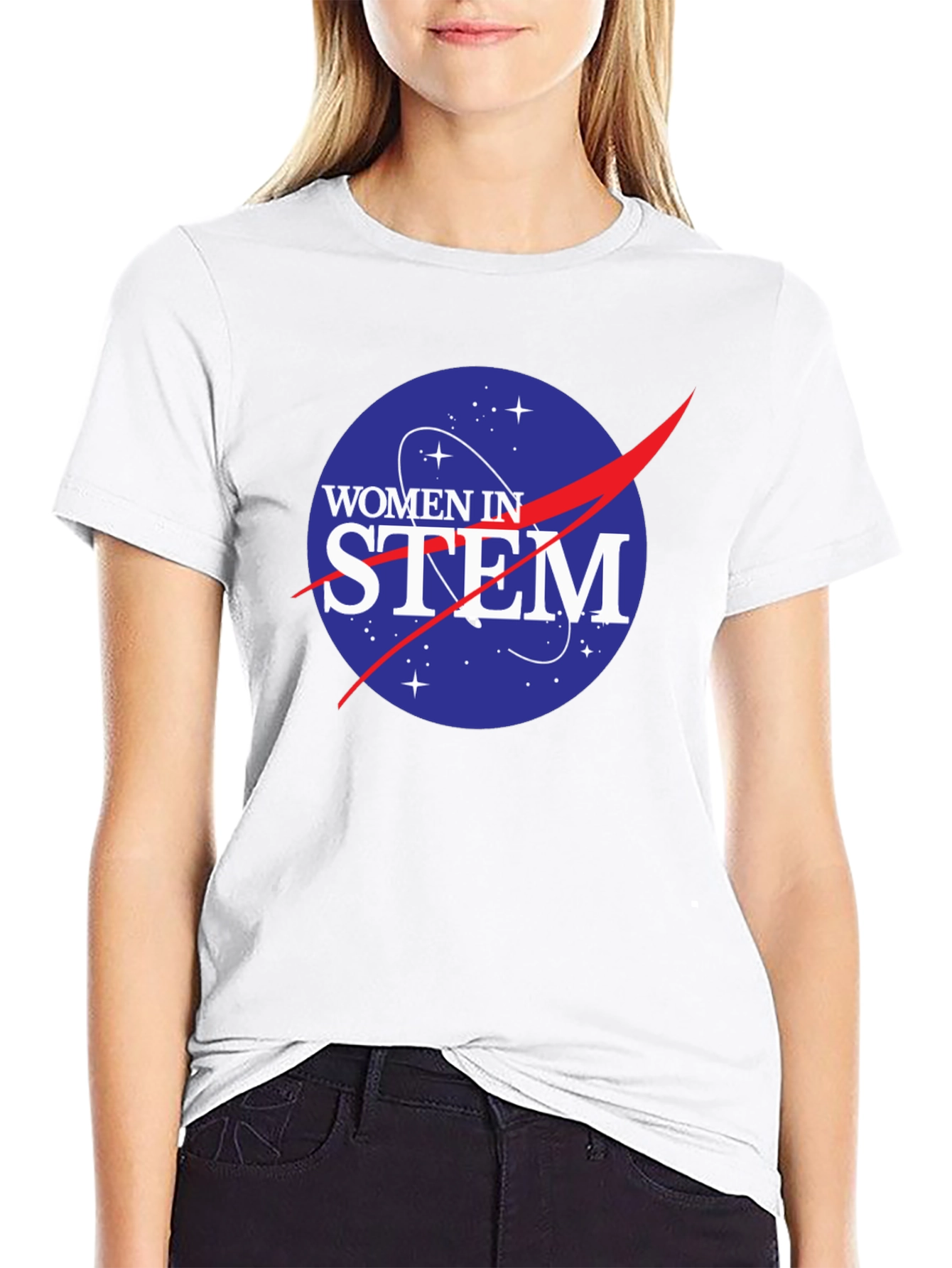 Women in STEM Black T-Shirt - Science & Space Tee