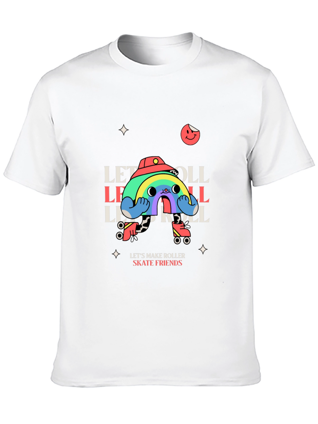 Retro Roller Skate Rainbow T-Shirt