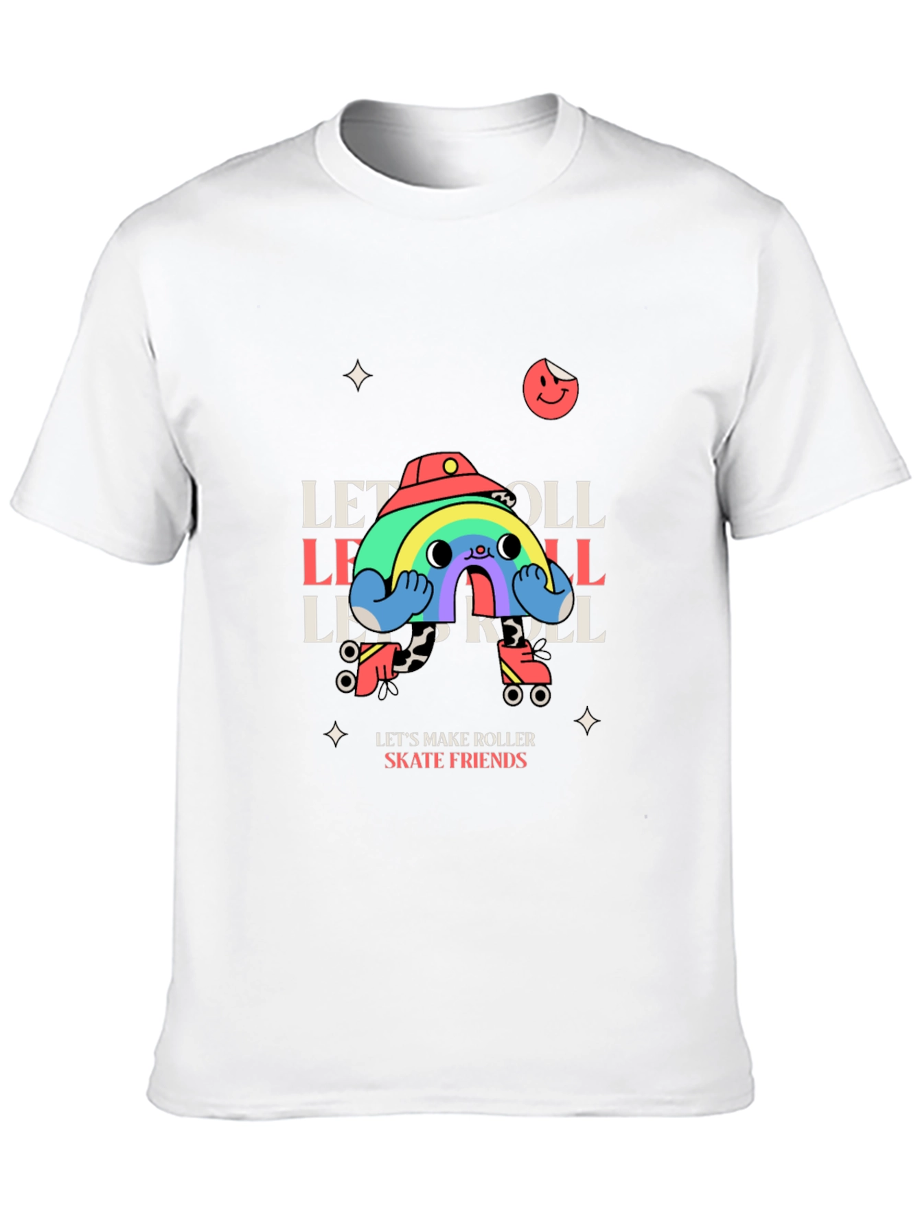 Retro Roller Skate Rainbow T-Shirt