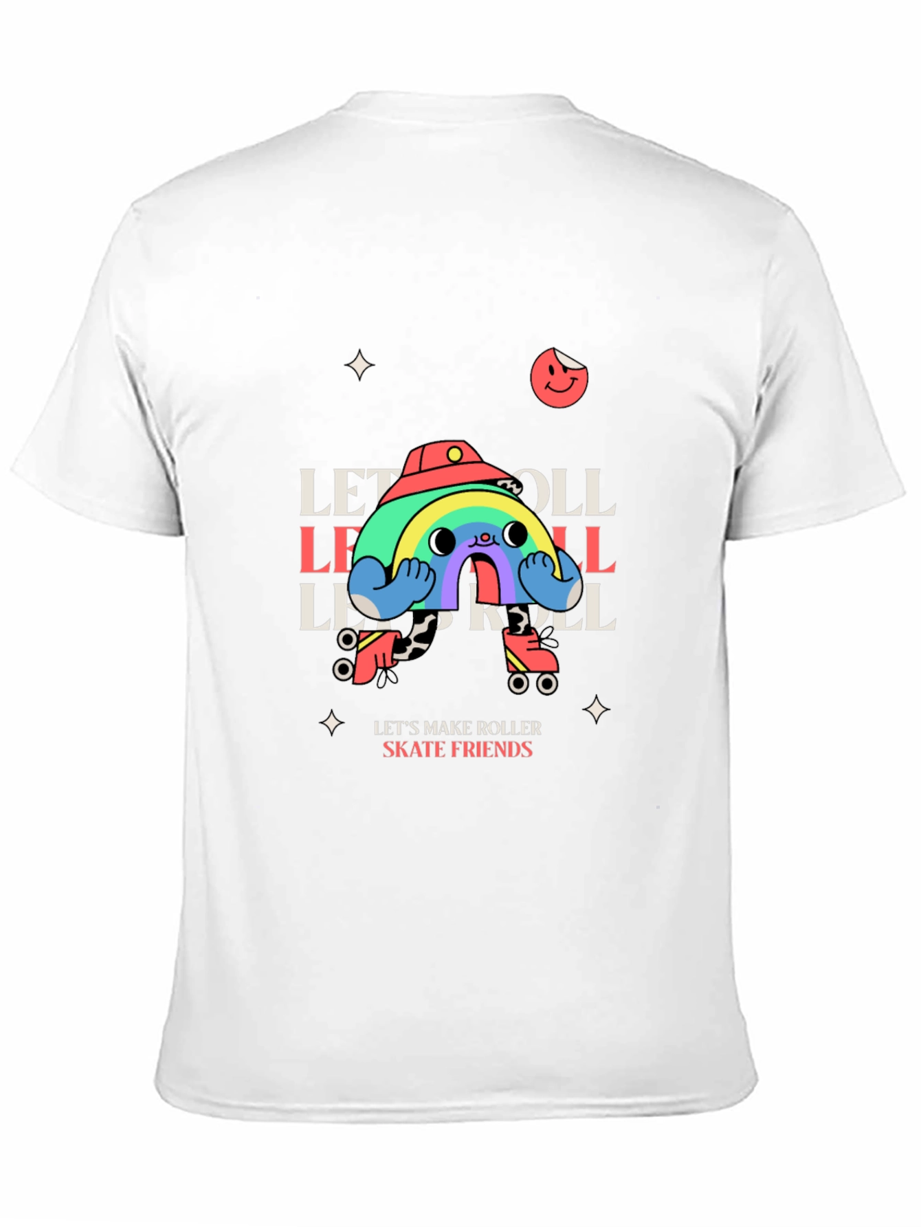 Retro Roller Skate Rainbow T-Shirt