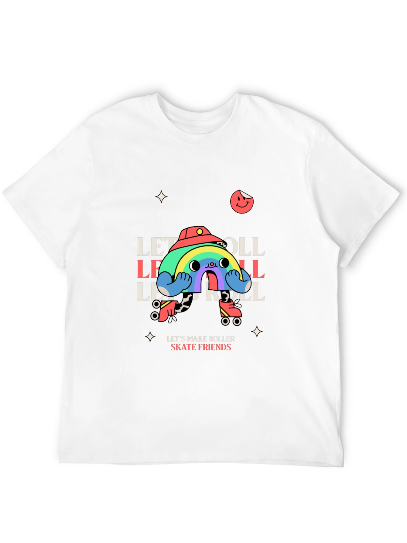 Retro Roller Skate Rainbow T-Shirt