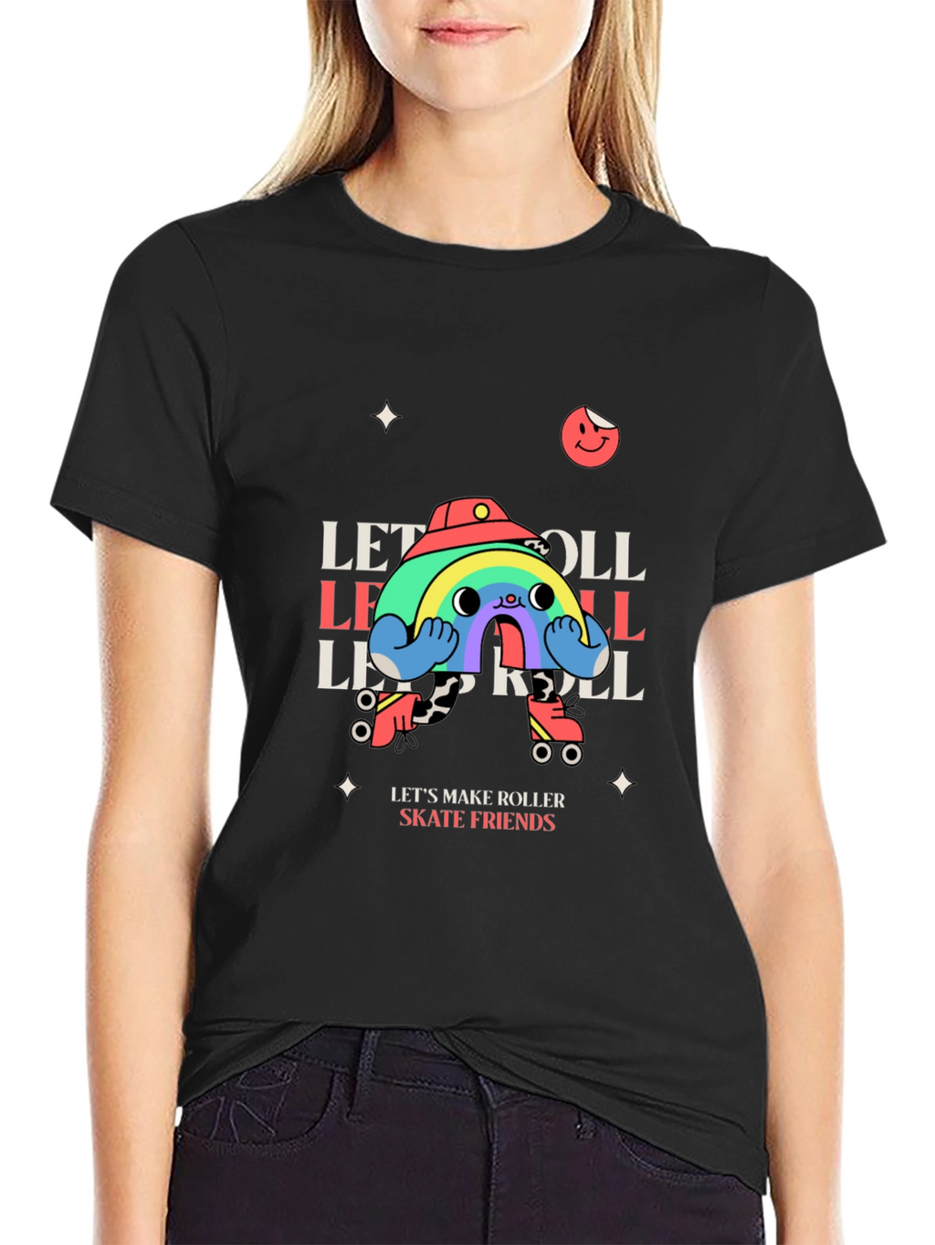 Retro Roller Skate Rainbow T-Shirt