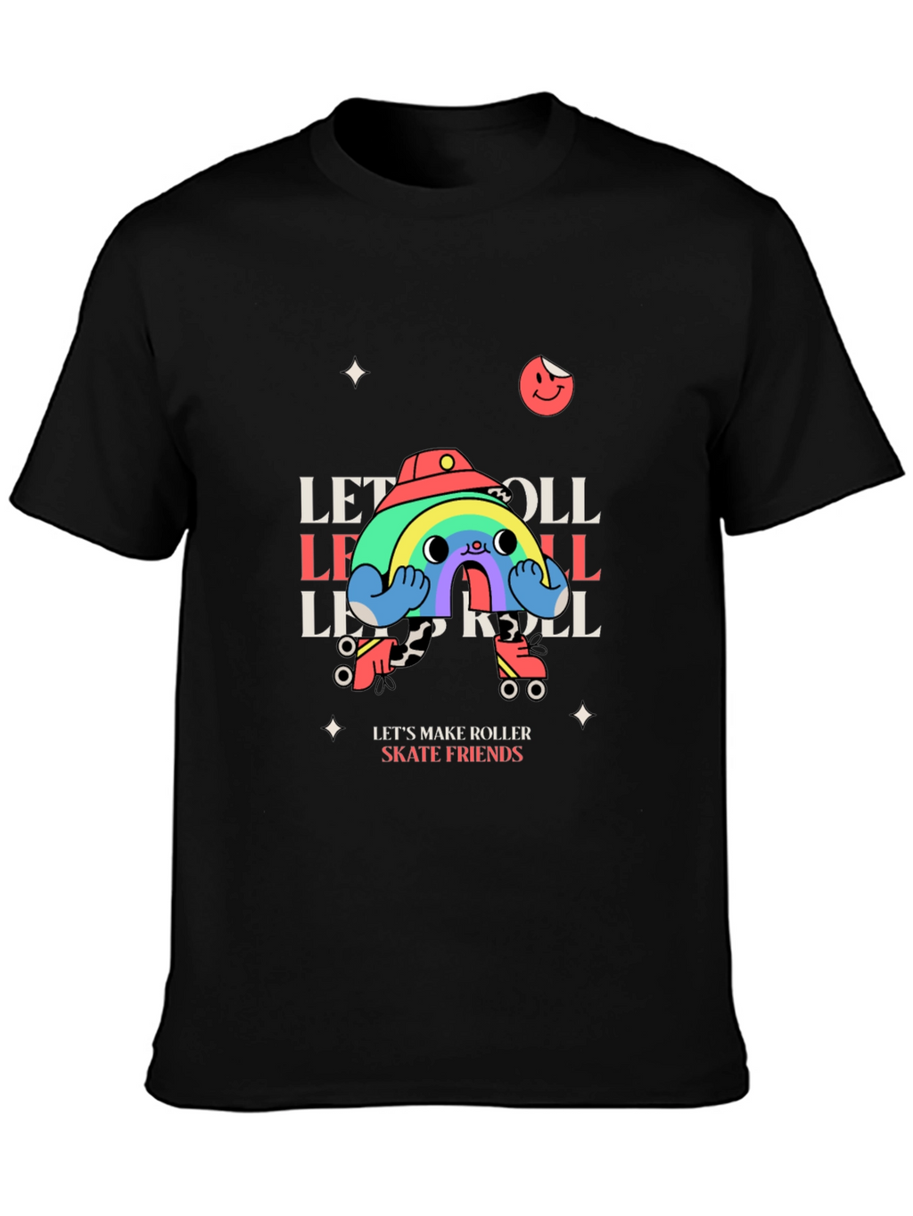 Retro Roller Skate Rainbow T-Shirt
