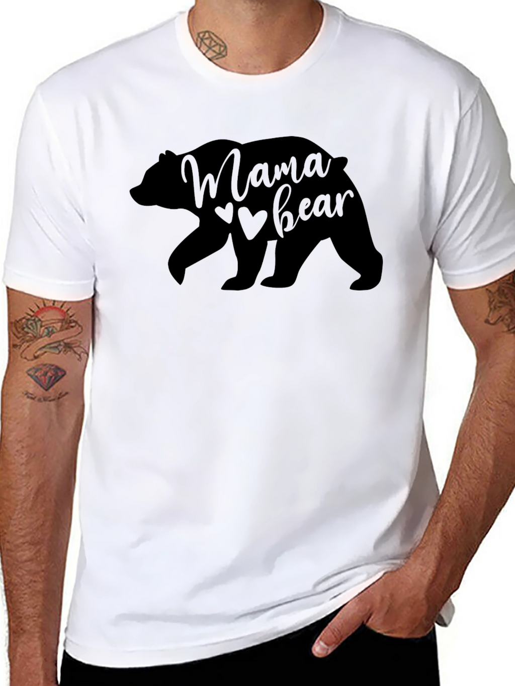 Mama Bear Black Graphic Tee Shirt