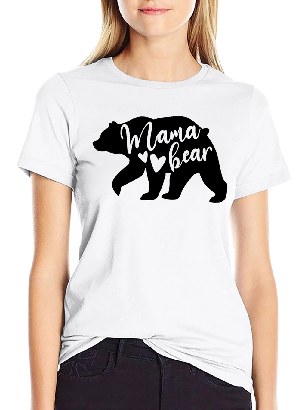 Mama Bear Black Graphic Tee Shirt