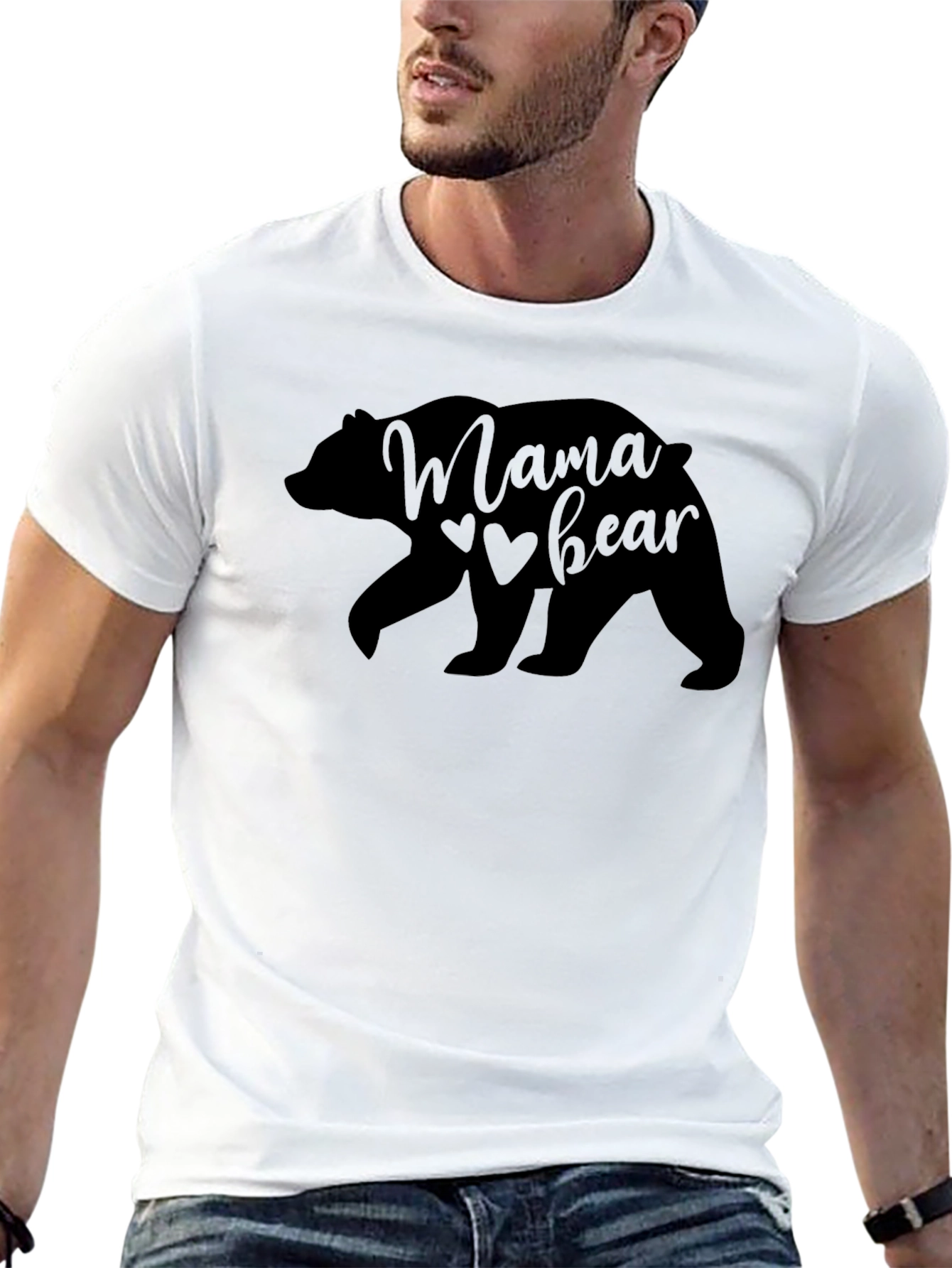 Mama Bear Black Graphic Tee Shirt