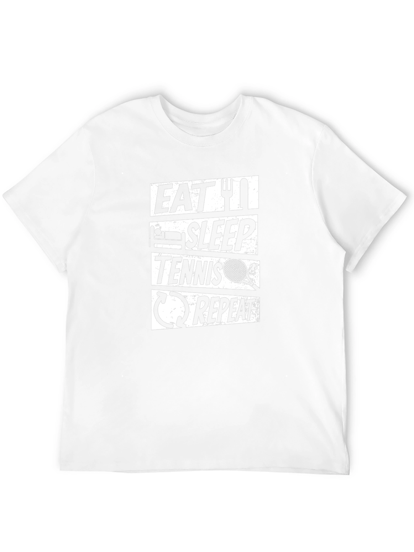 Eat Sleep Tennis Repeat Black Graphic Tee