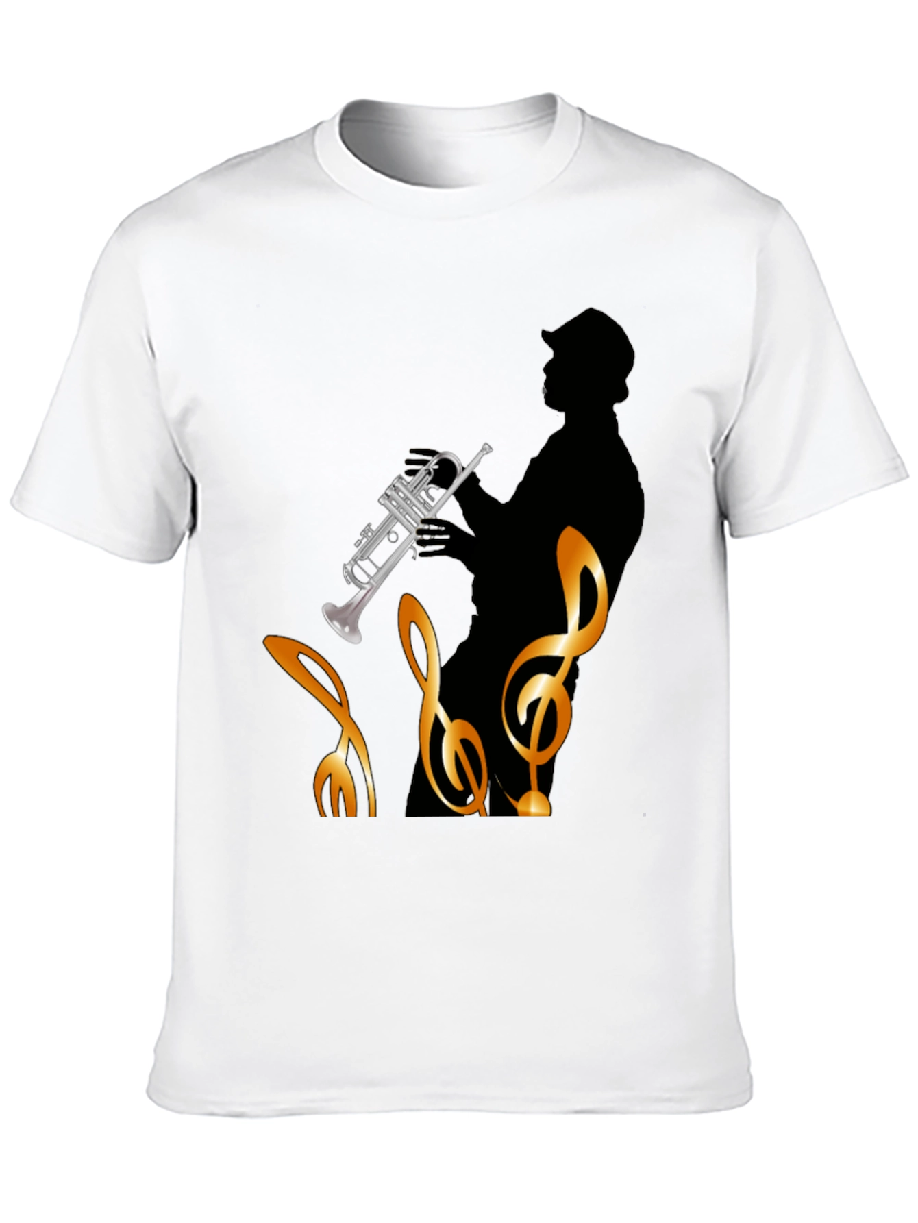 Cool Jazz Trumpet Player Black T-Shirt
